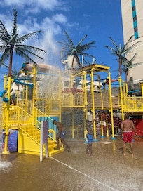 Best part of water park though the dump bucket wasn't on