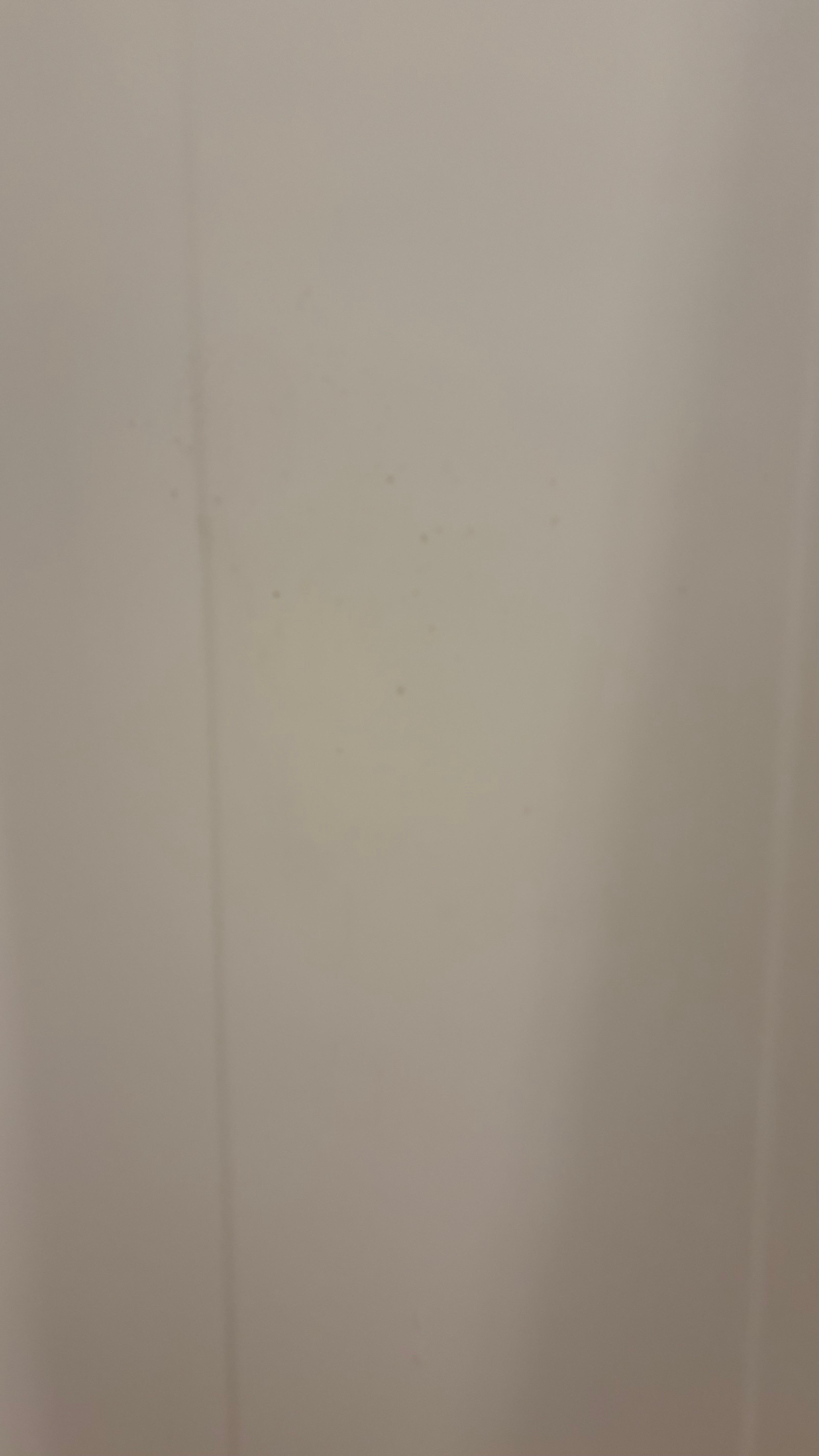 The shower wall opposite of the shower head was dirty