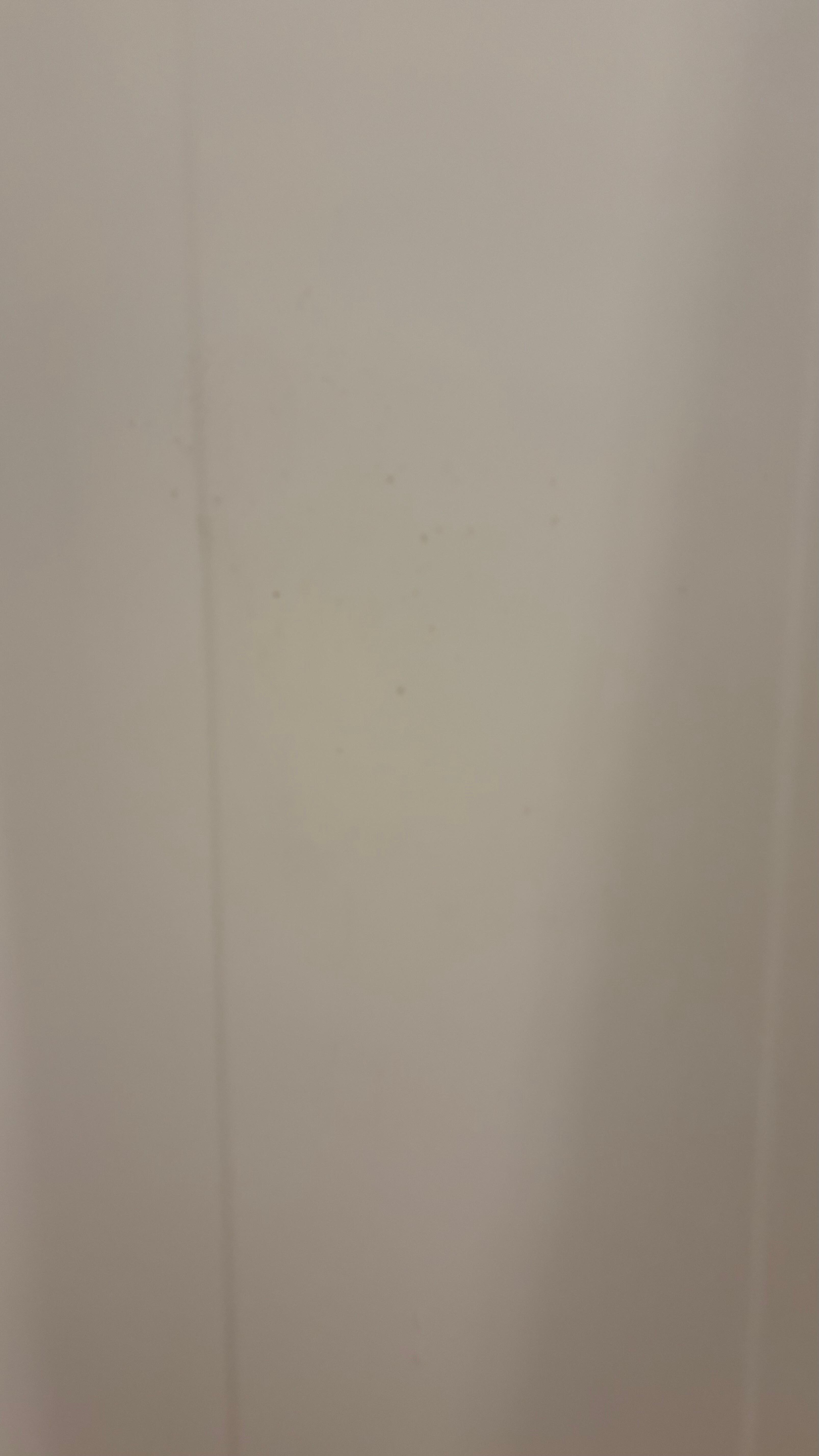 The shower wall opposite of the shower head was dirty