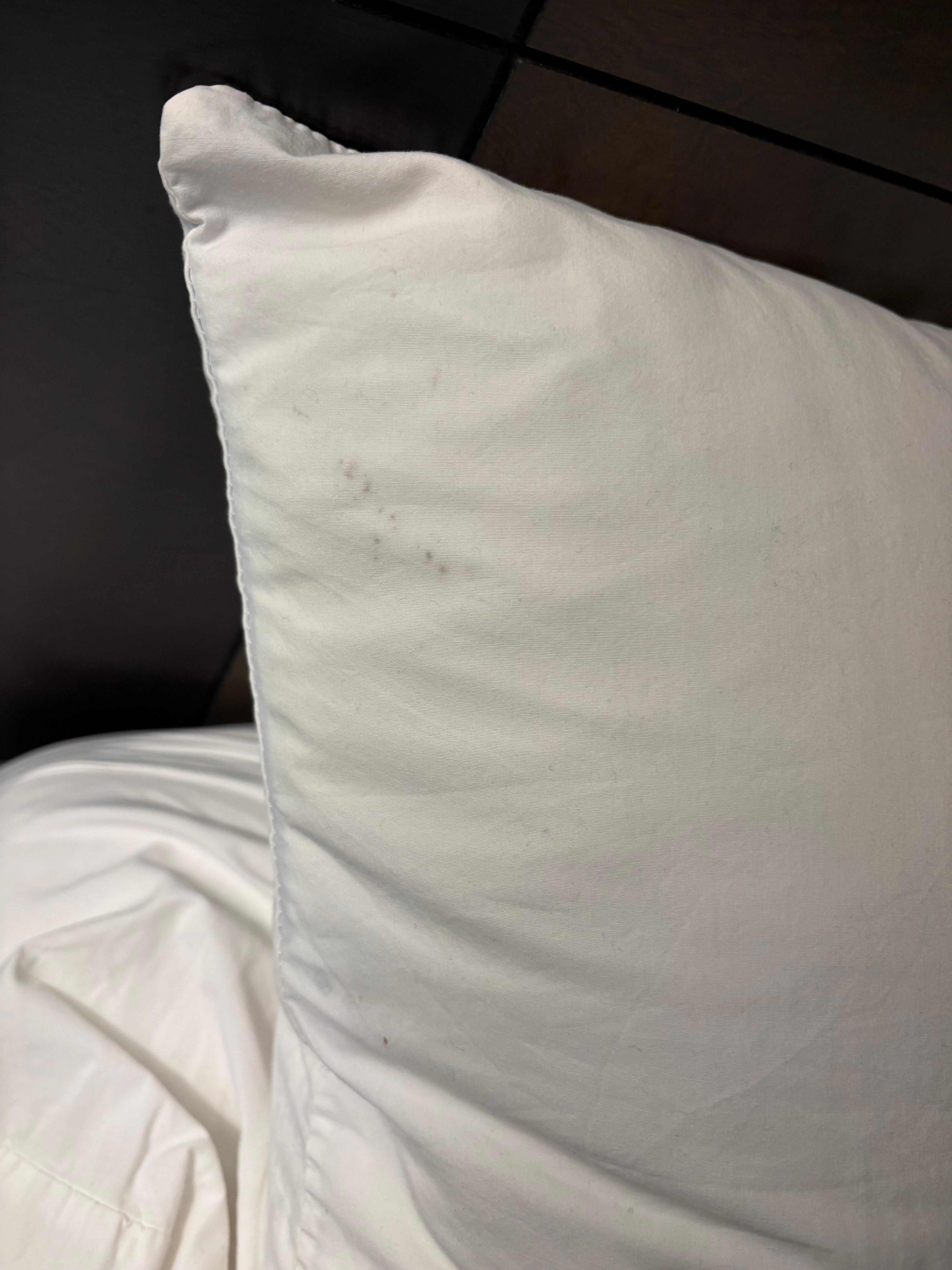 Stains on pillow