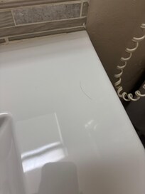 Hair on sink