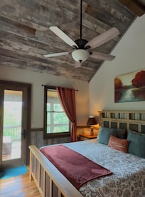 Cozy Bedroom with Porch Access