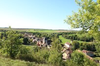 view of the town from the Chateau of Druyes
