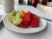Every breakfast had fresh fruits which l enjoyed