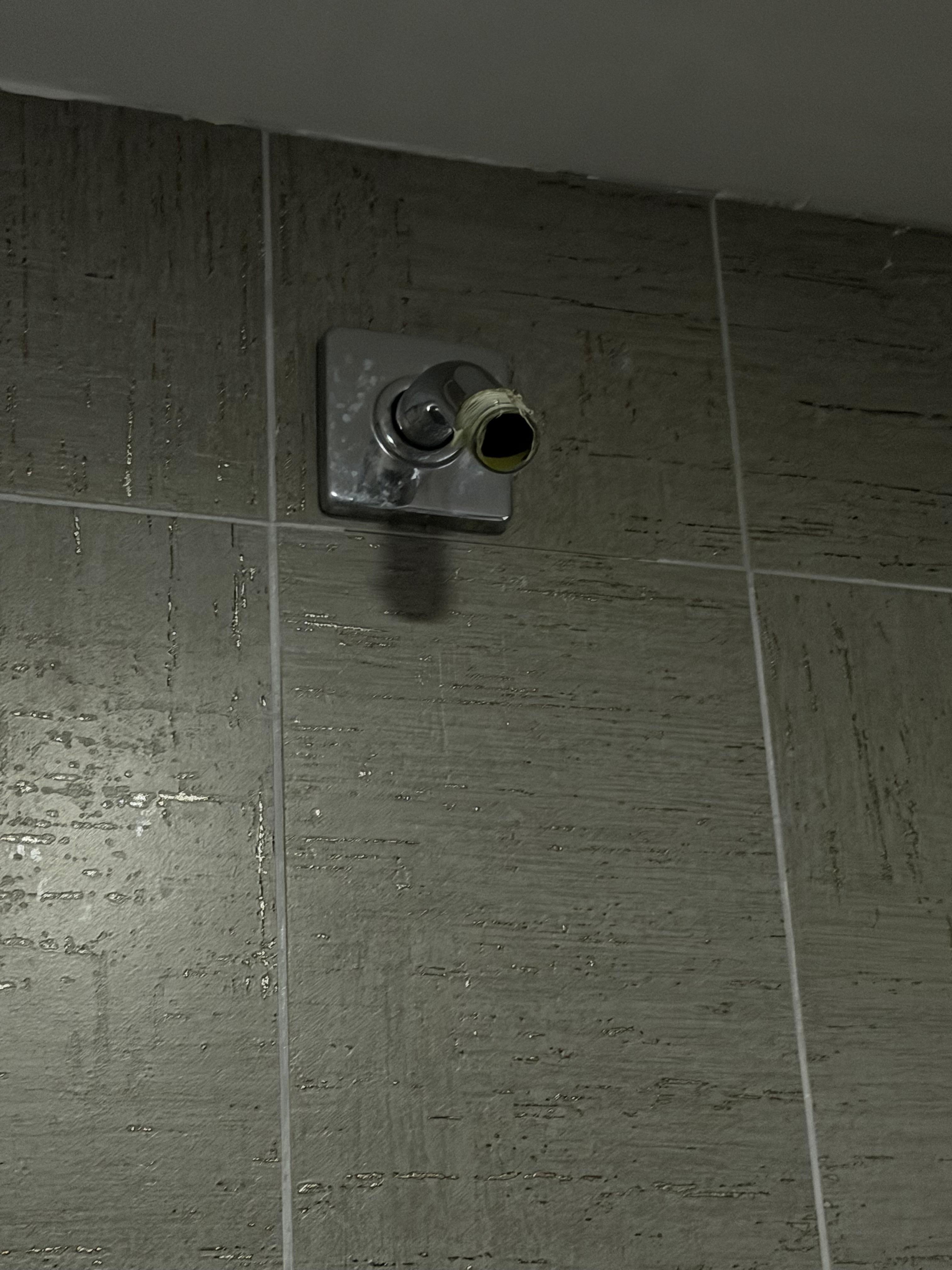 No shower head, impossible to shower with the pressure that comes out