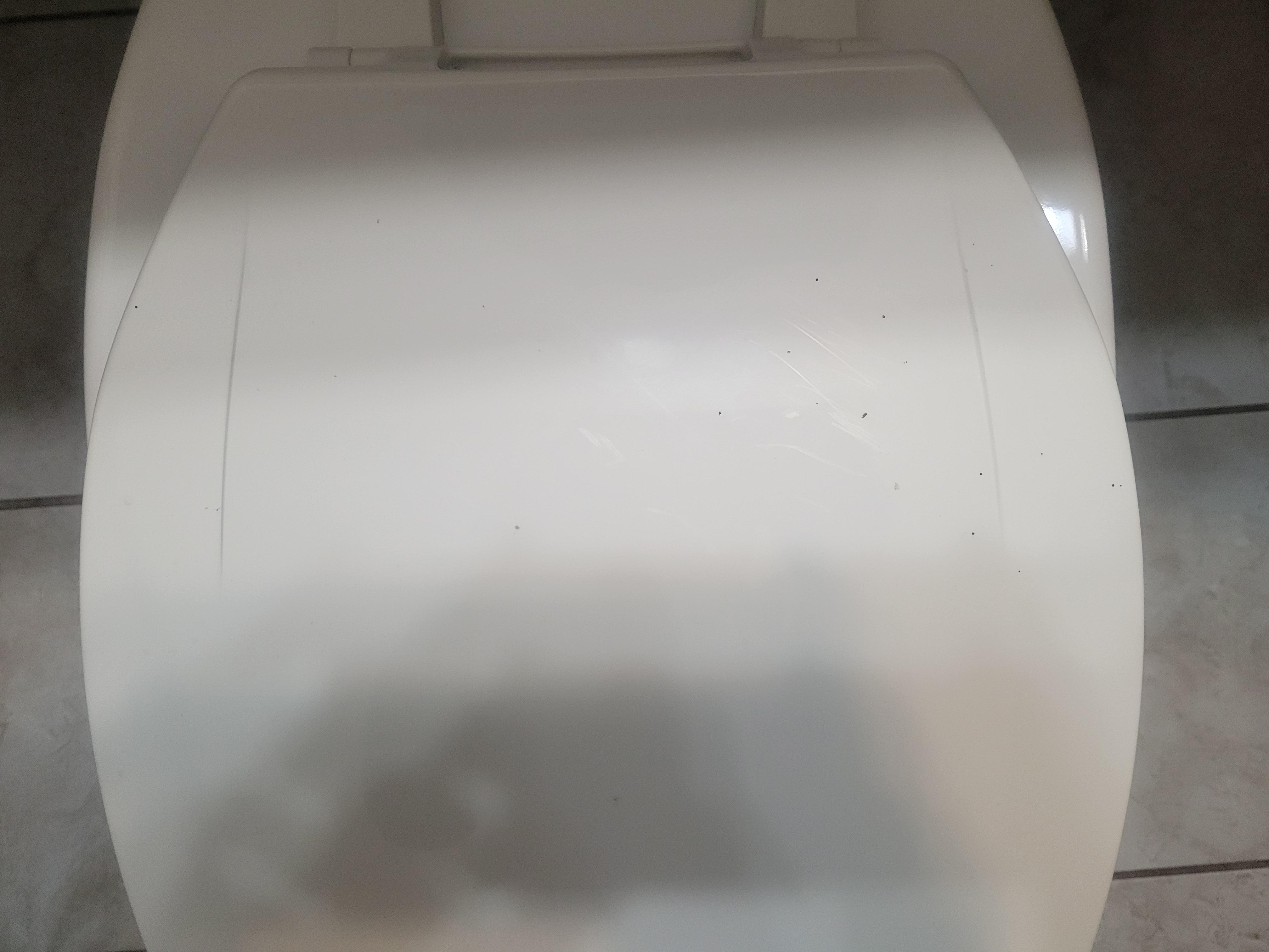 dirt on toilet cover