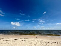The beach just a 5 minute walk away