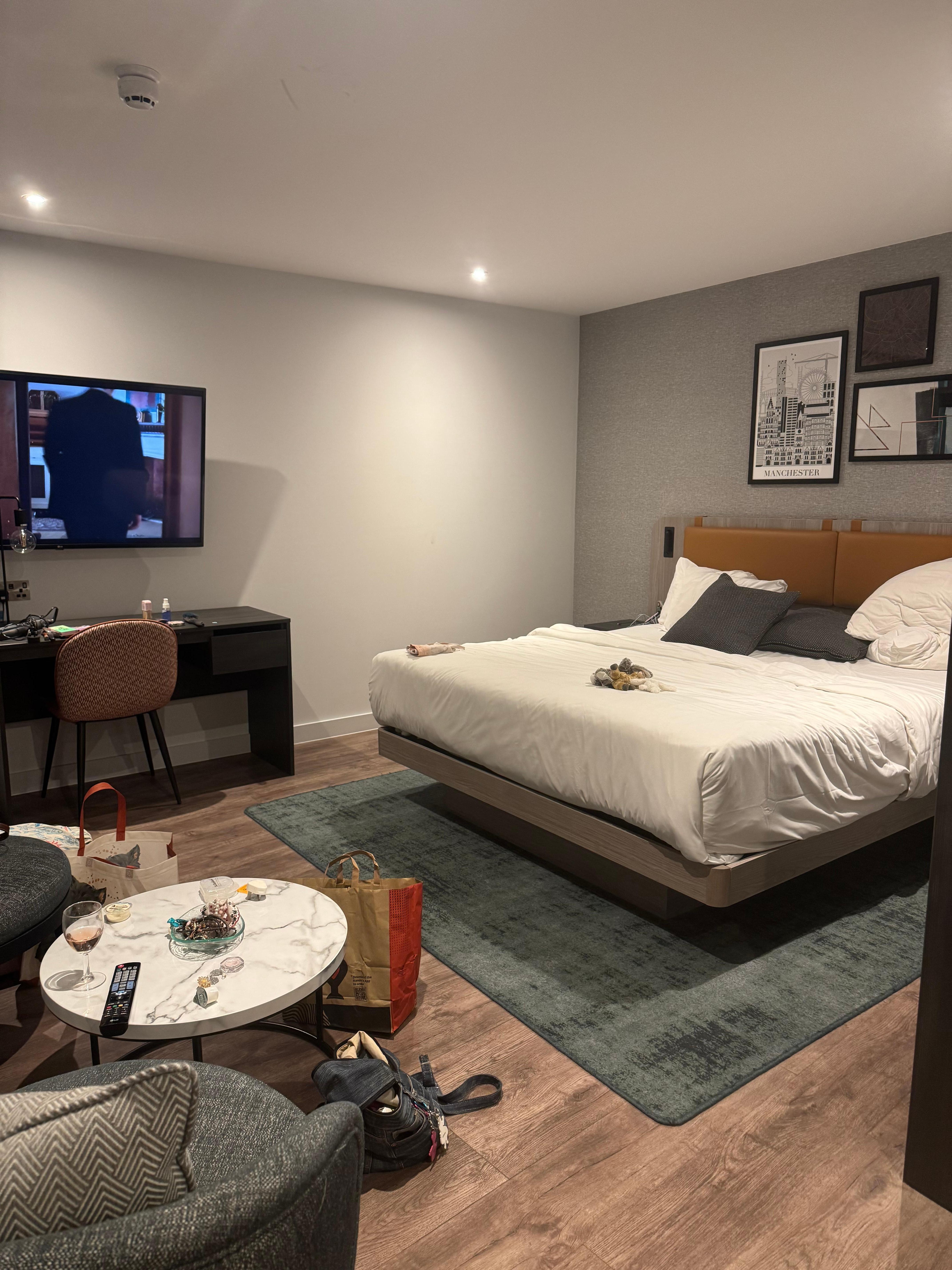 Spacious large bed