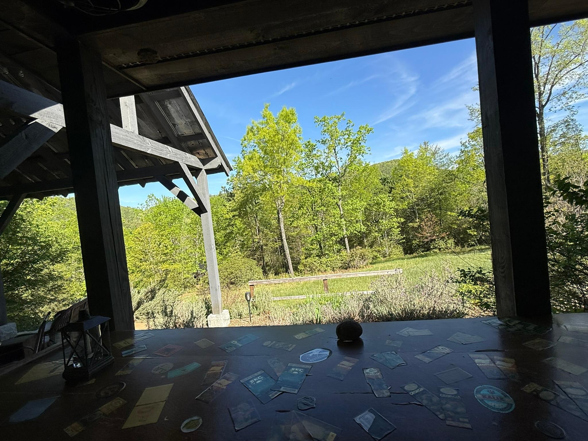 View from the outdoor dining area.  
