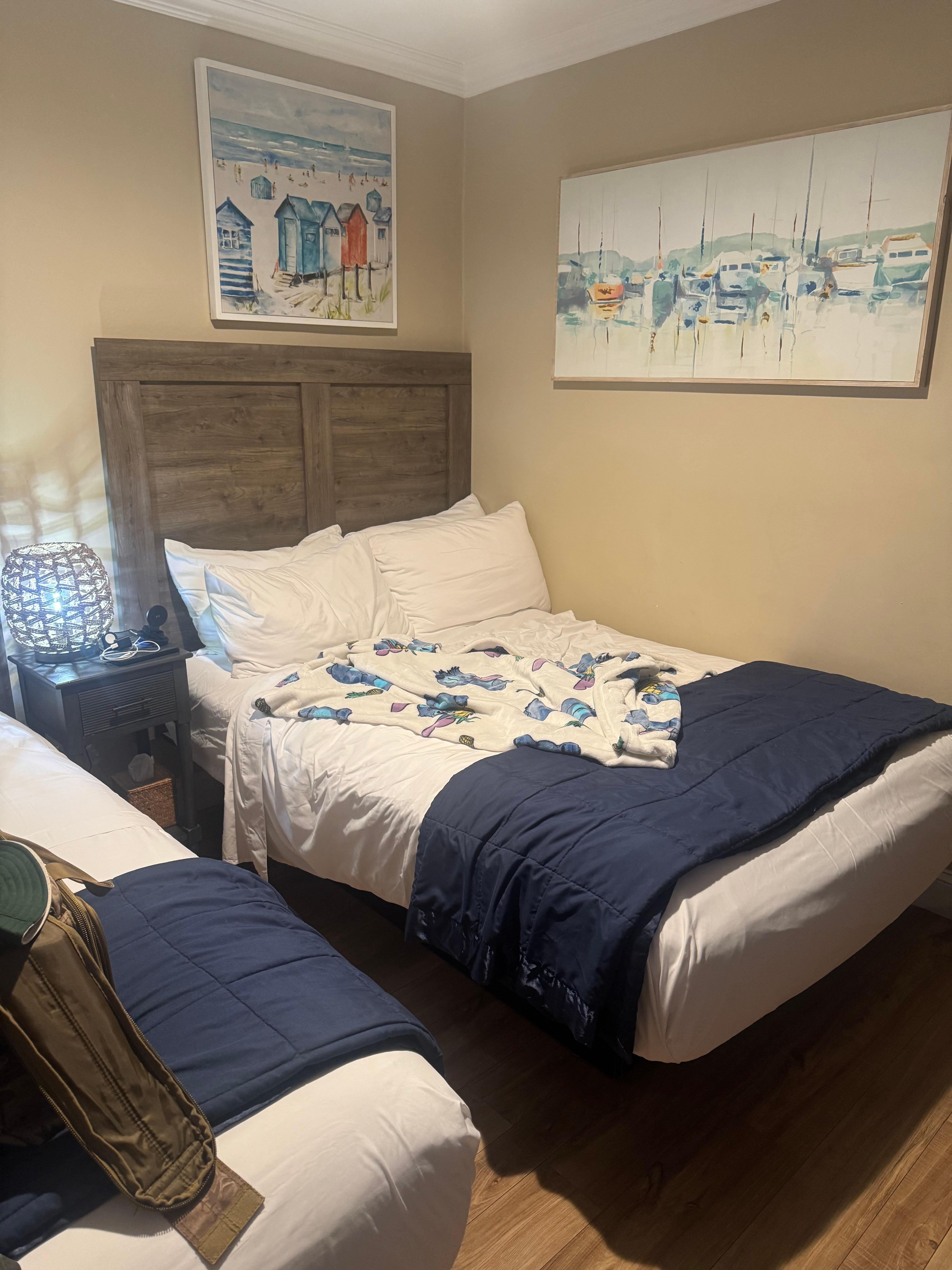 This was the two bed set up