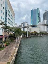 View Outside of the hotel. Good stay the night before our cruise. Walking distance to brickell and Bayside.