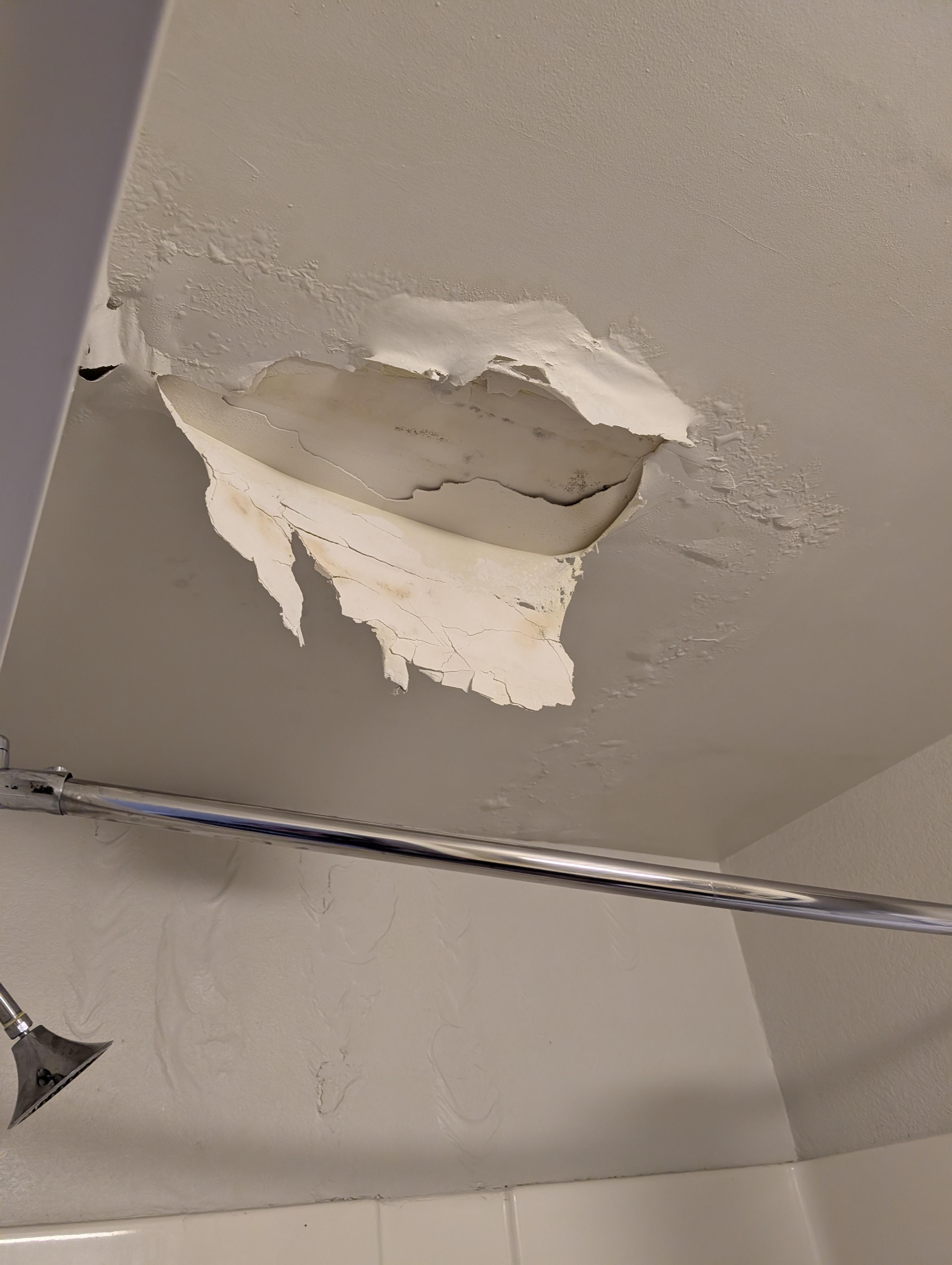 Main area of ceiling falling apart 
