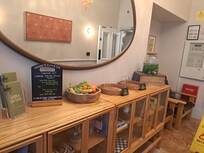 Lobby fruit bowl and water