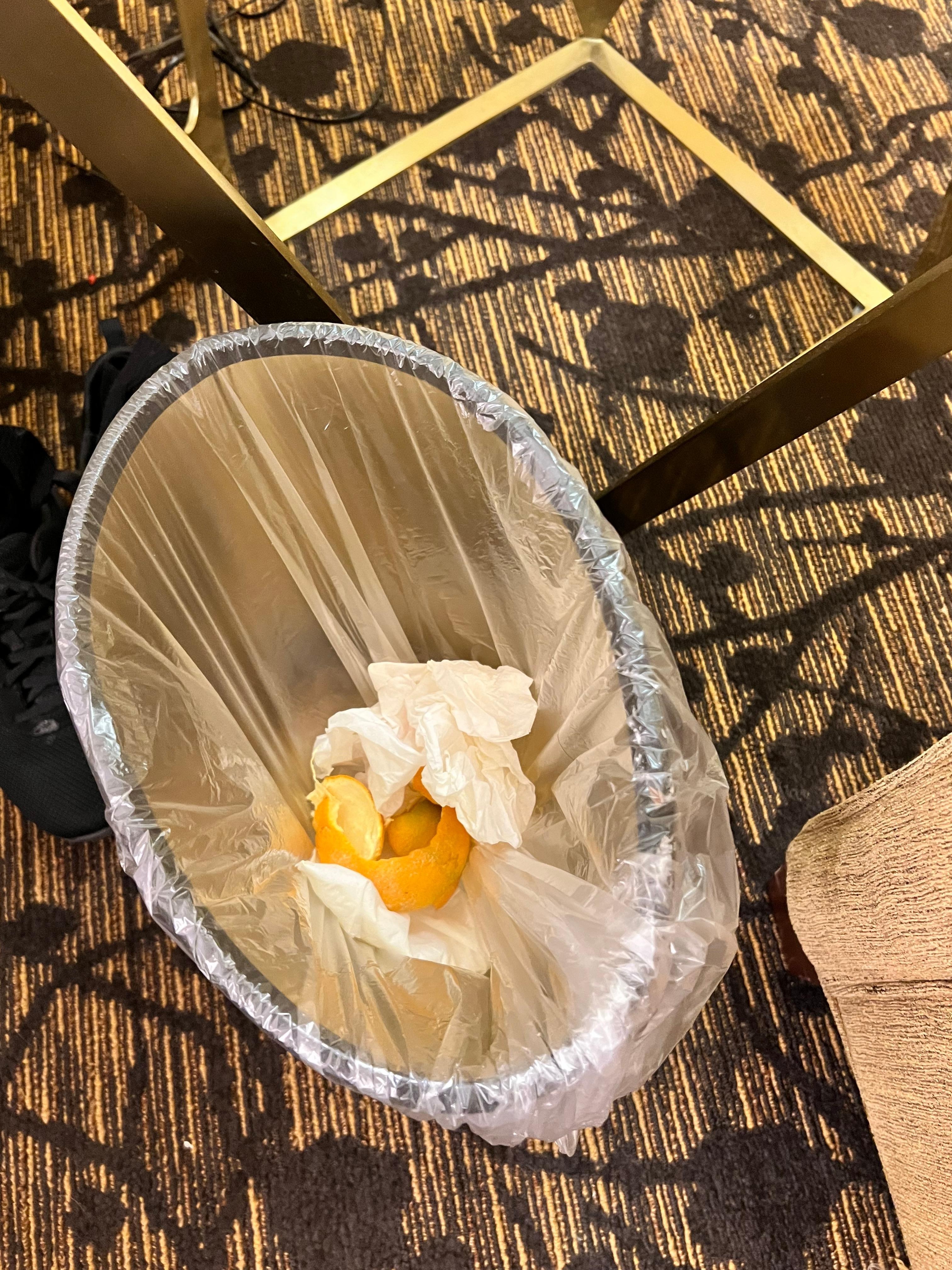 Trash remained in the bin