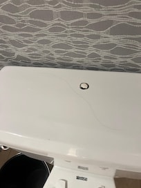 Hair left on the toilet