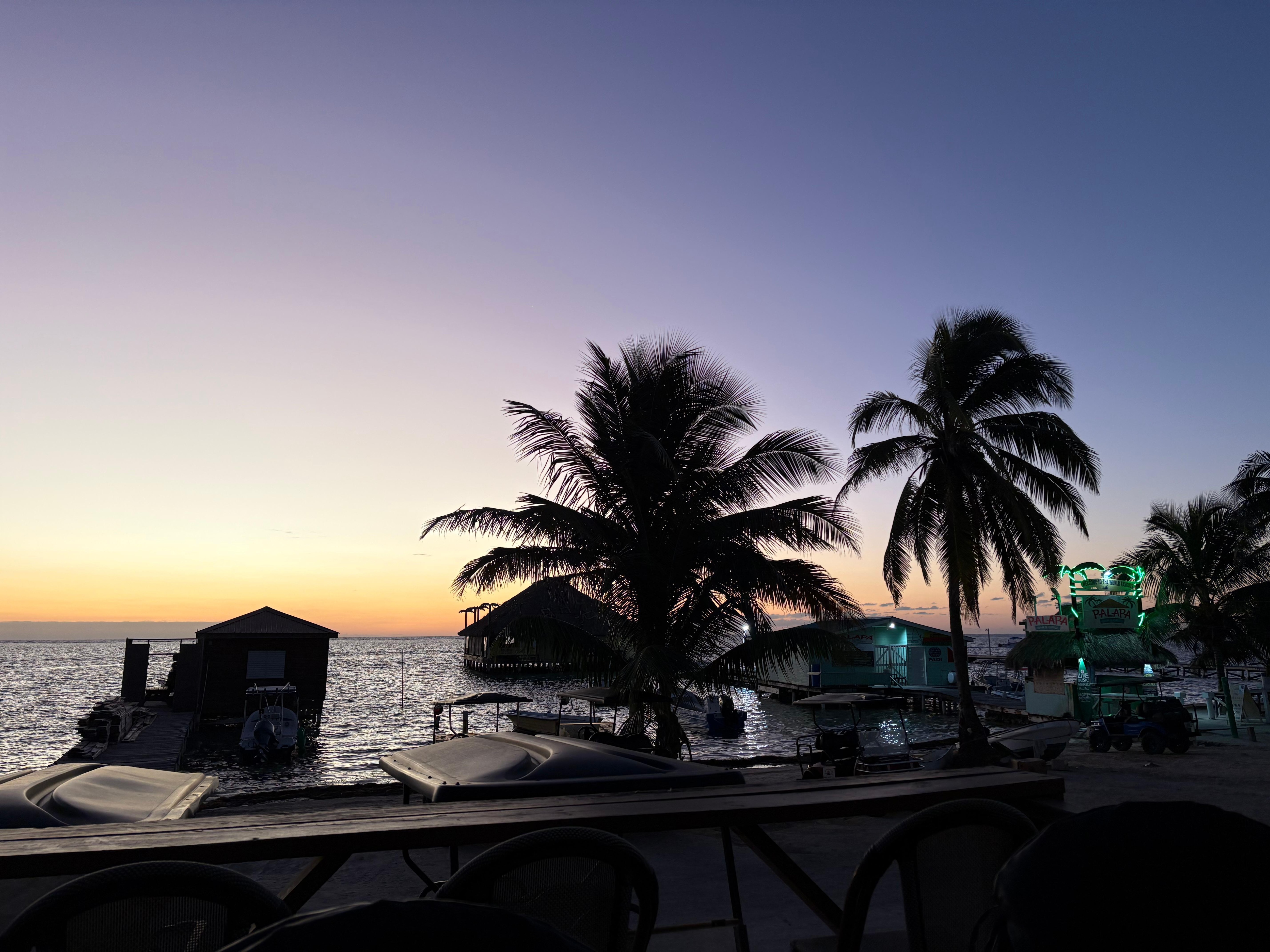 Sunrise view from the restaurant