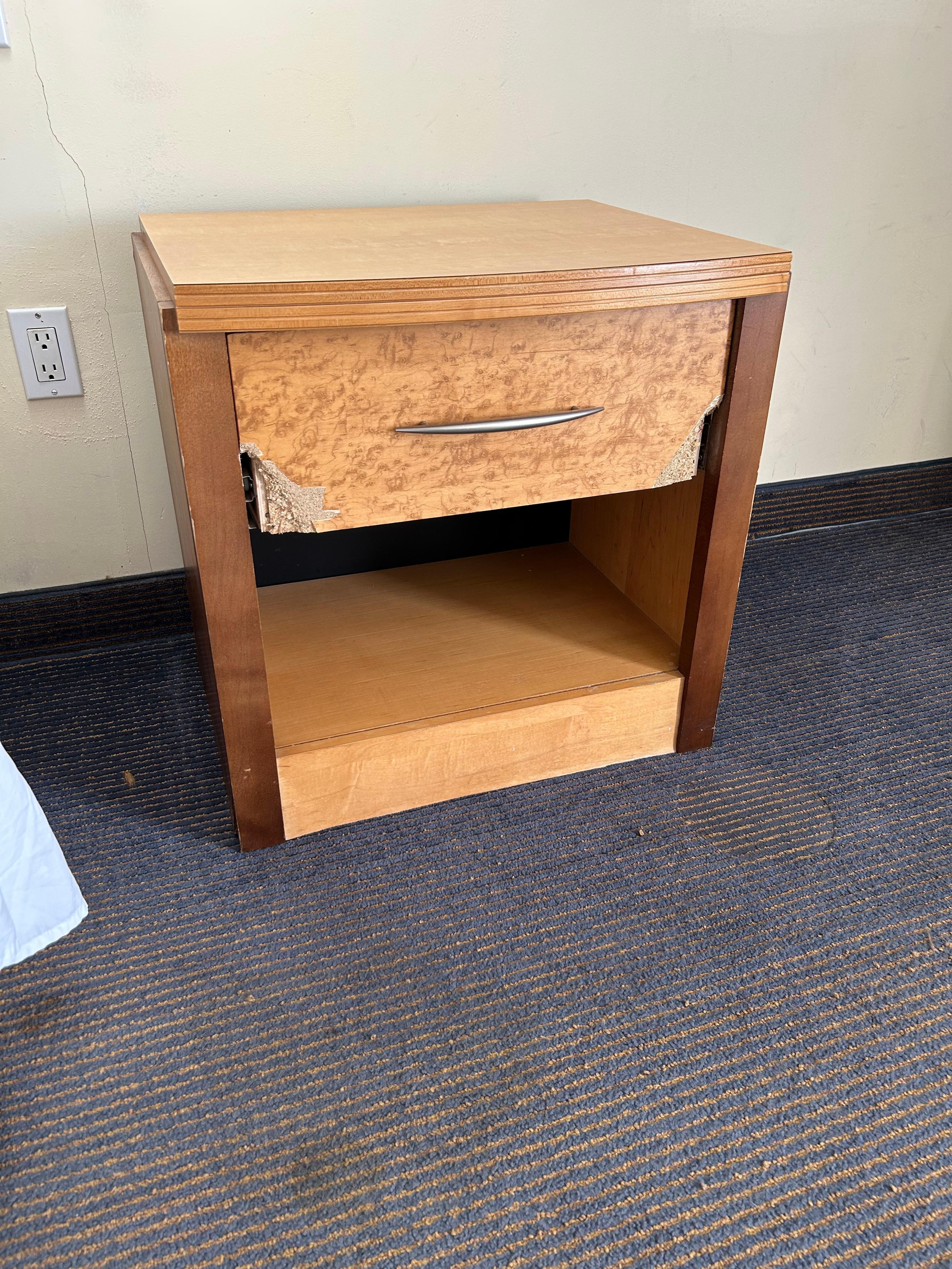 Damaged room furniture 