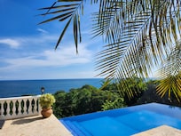 View across the pool