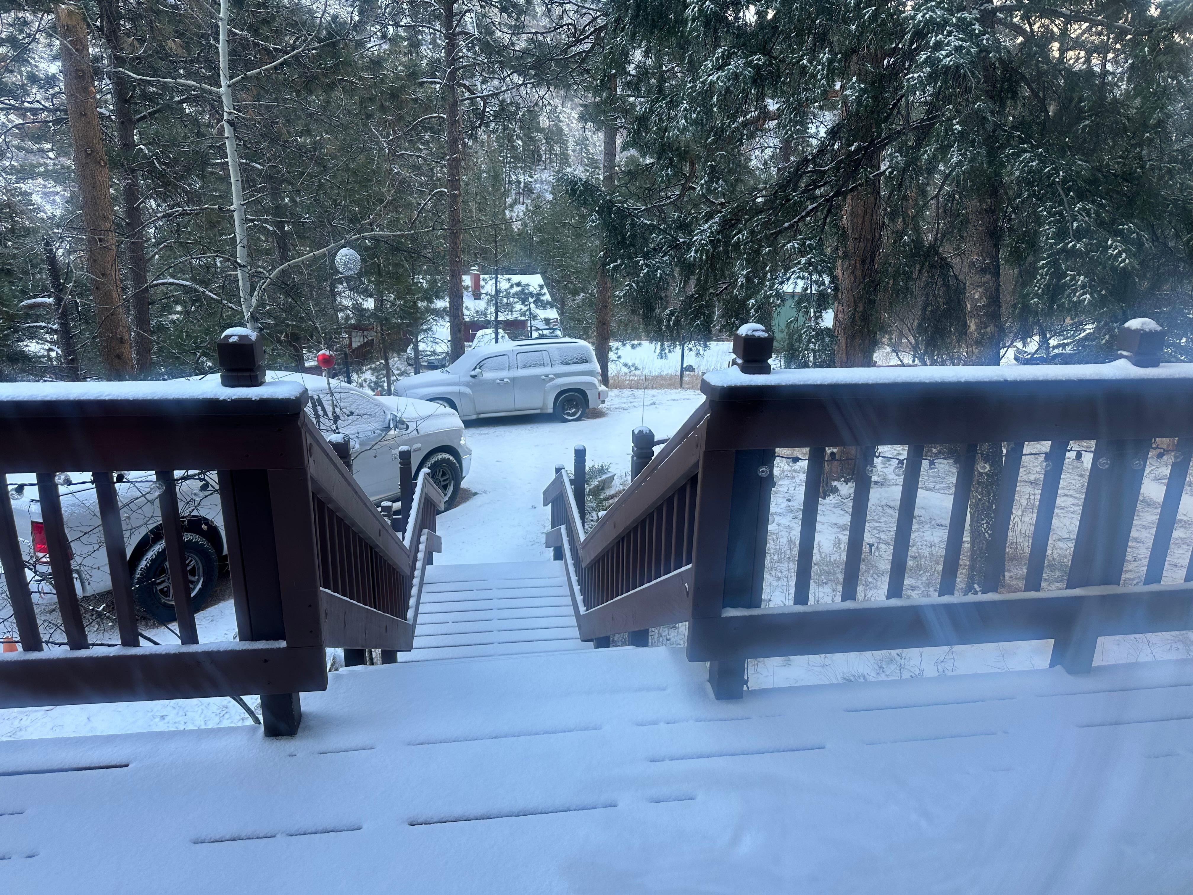 1st morning here- woke up to a snowfall