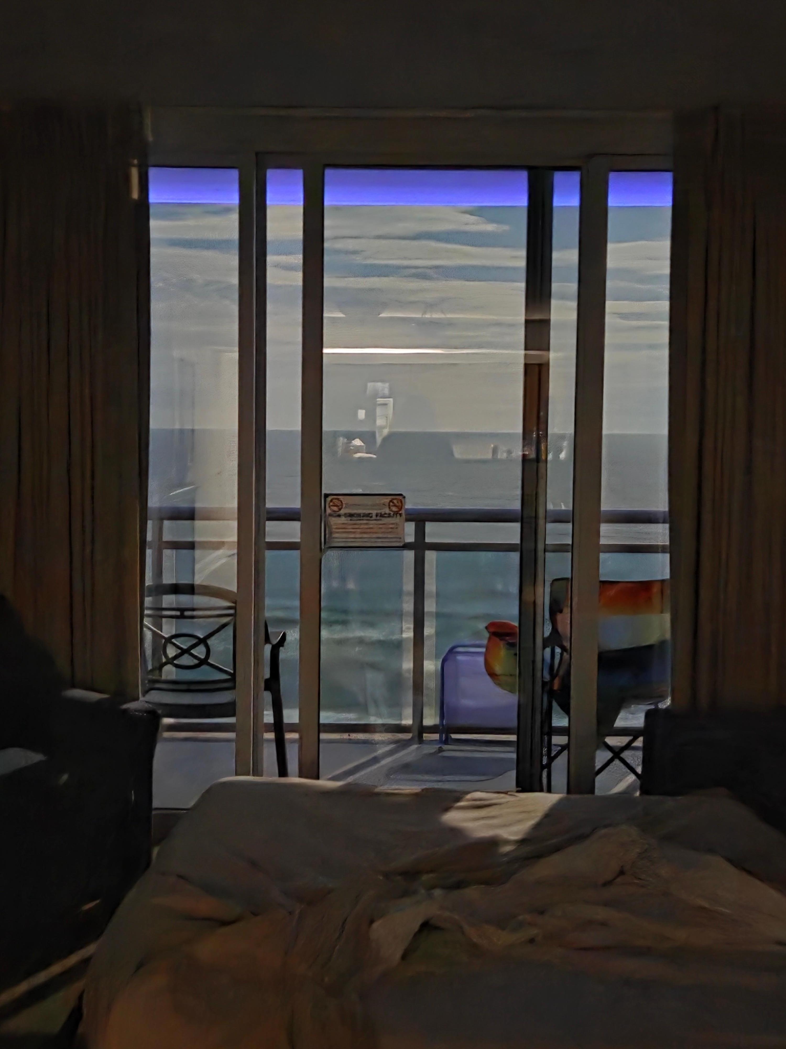 Evenning view in living room