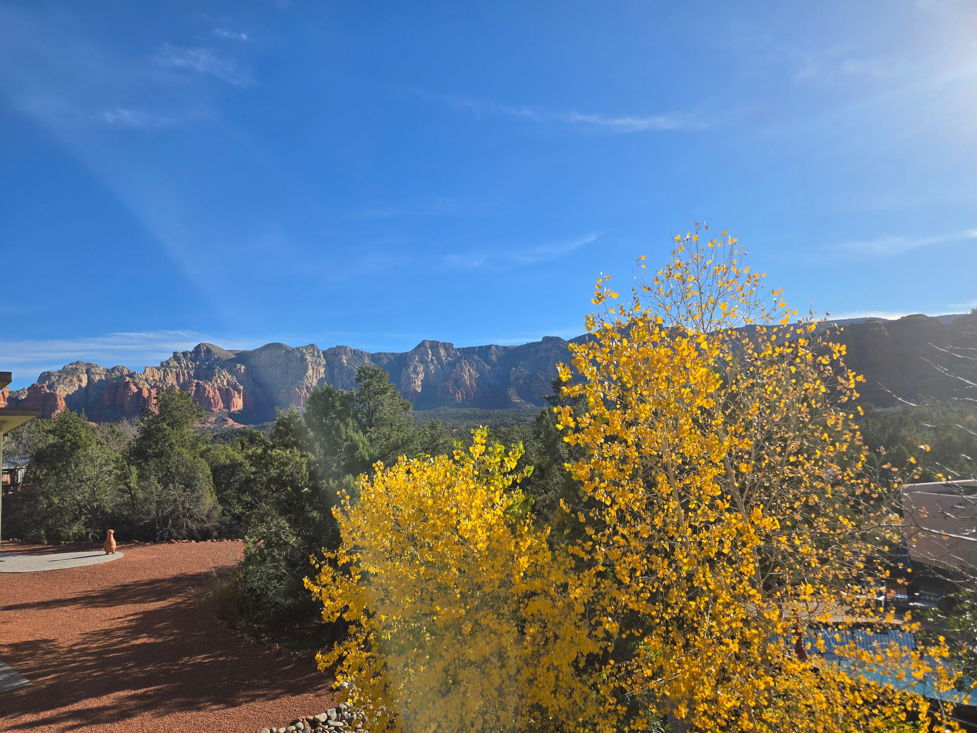View off the back deck, right outside of our Master Bedroom. I enjoyed coffee many mornings with this beautiful view!