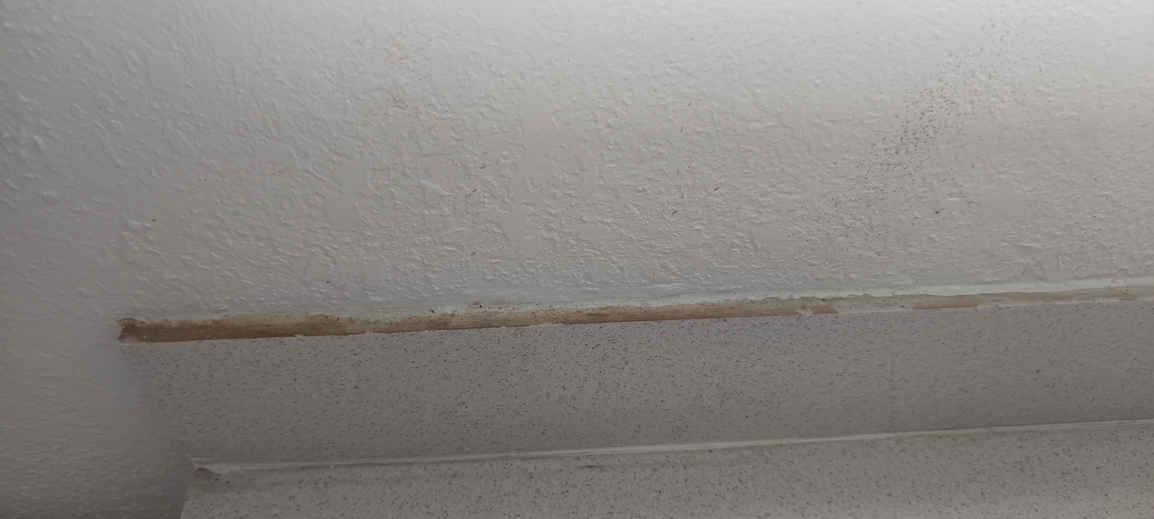 Dirt buildup in restroom.