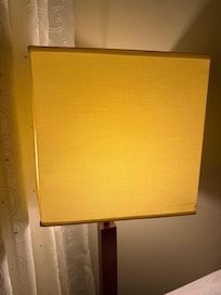 Old and broken lamp in the side.