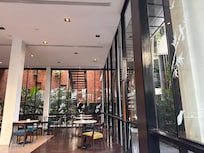 Coffee shop just off the reception area and pool