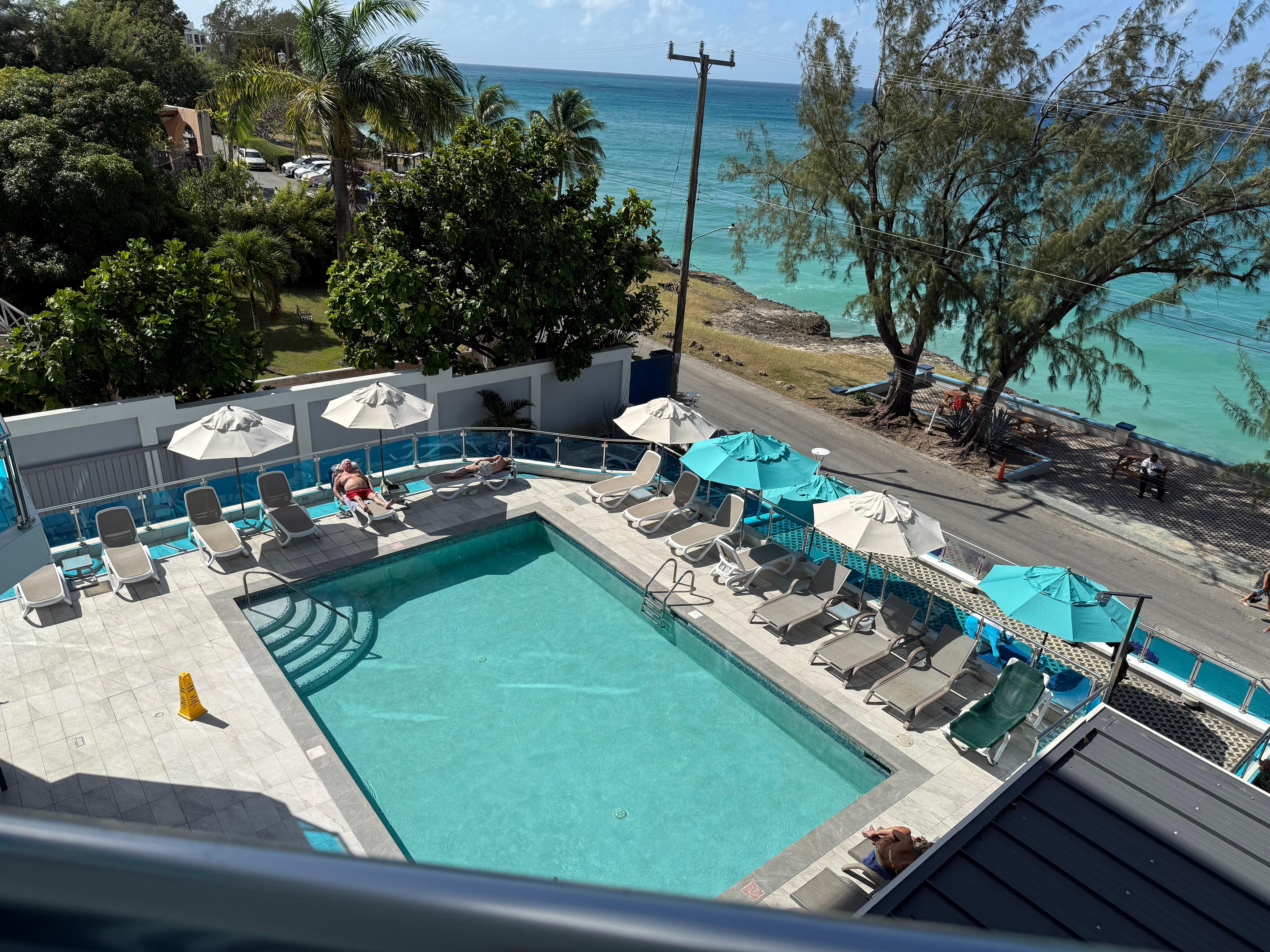 View of the hotel pool