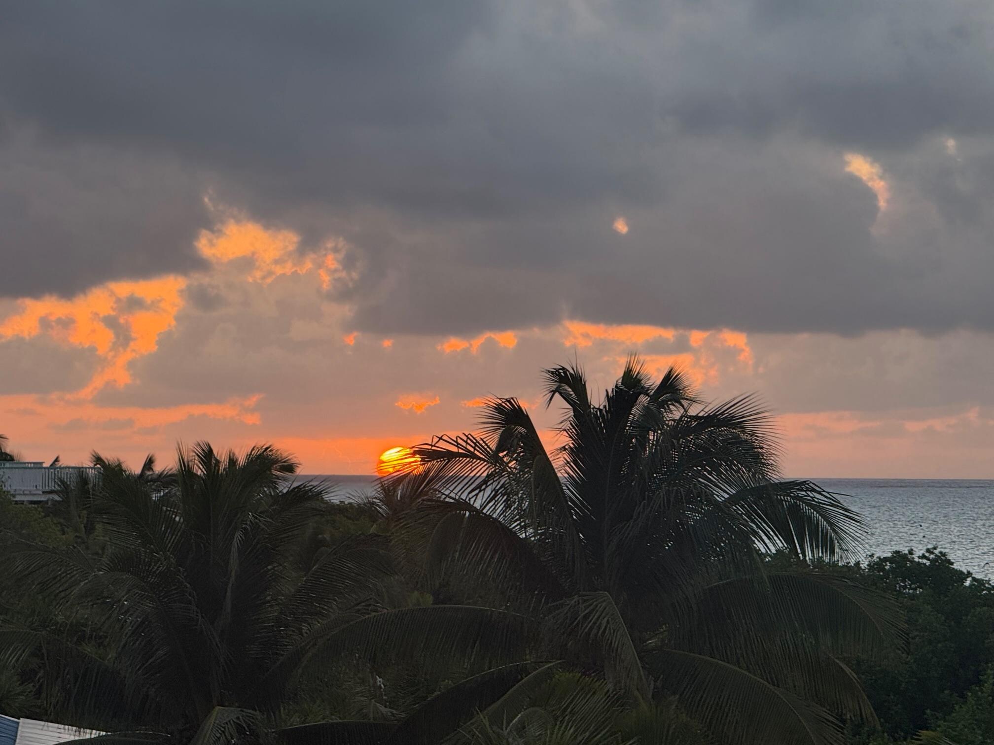 sunrise from rook top deck