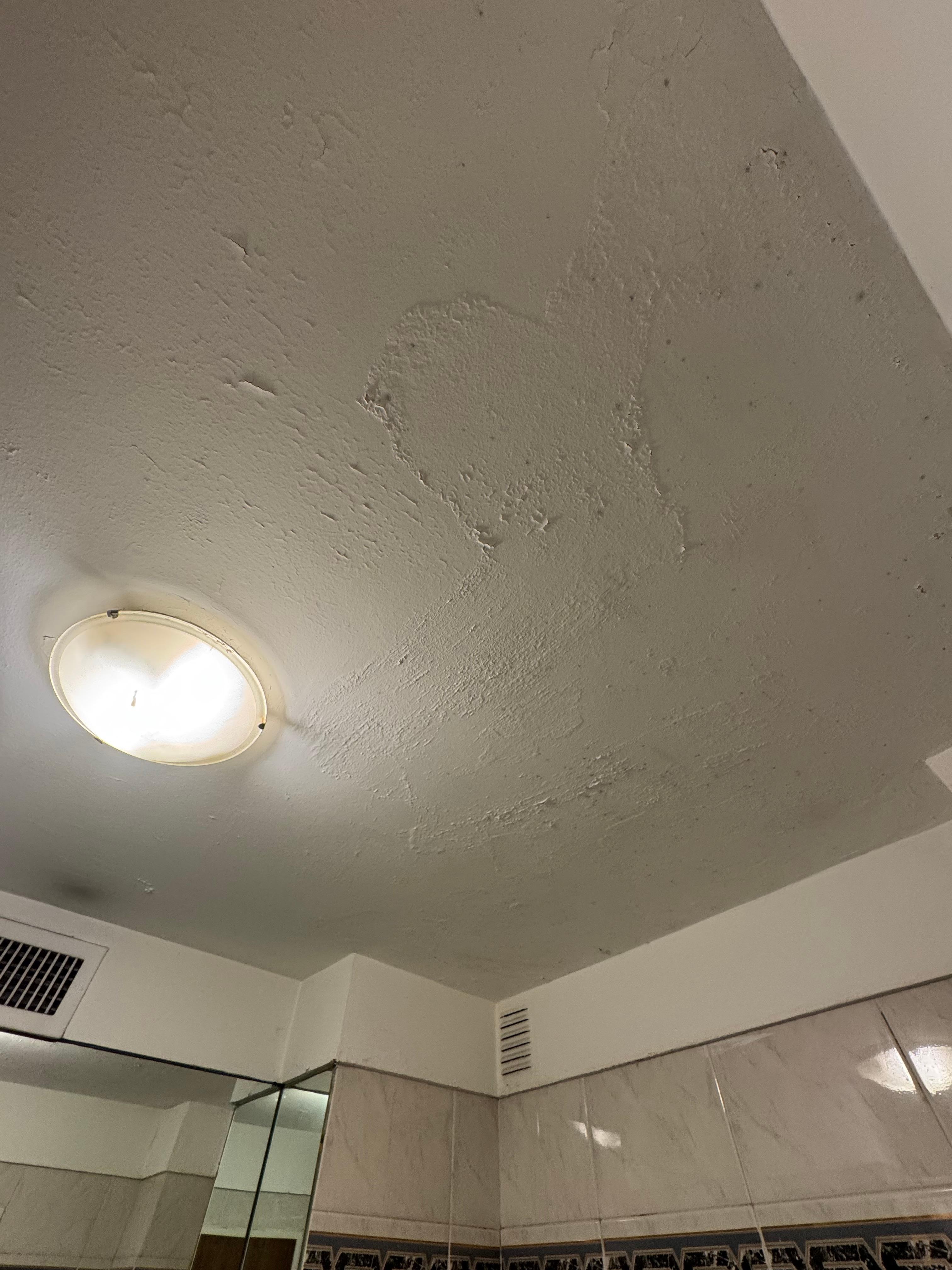 Techo desprendido y con moho