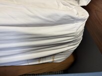 Brown stain on exposed mattress