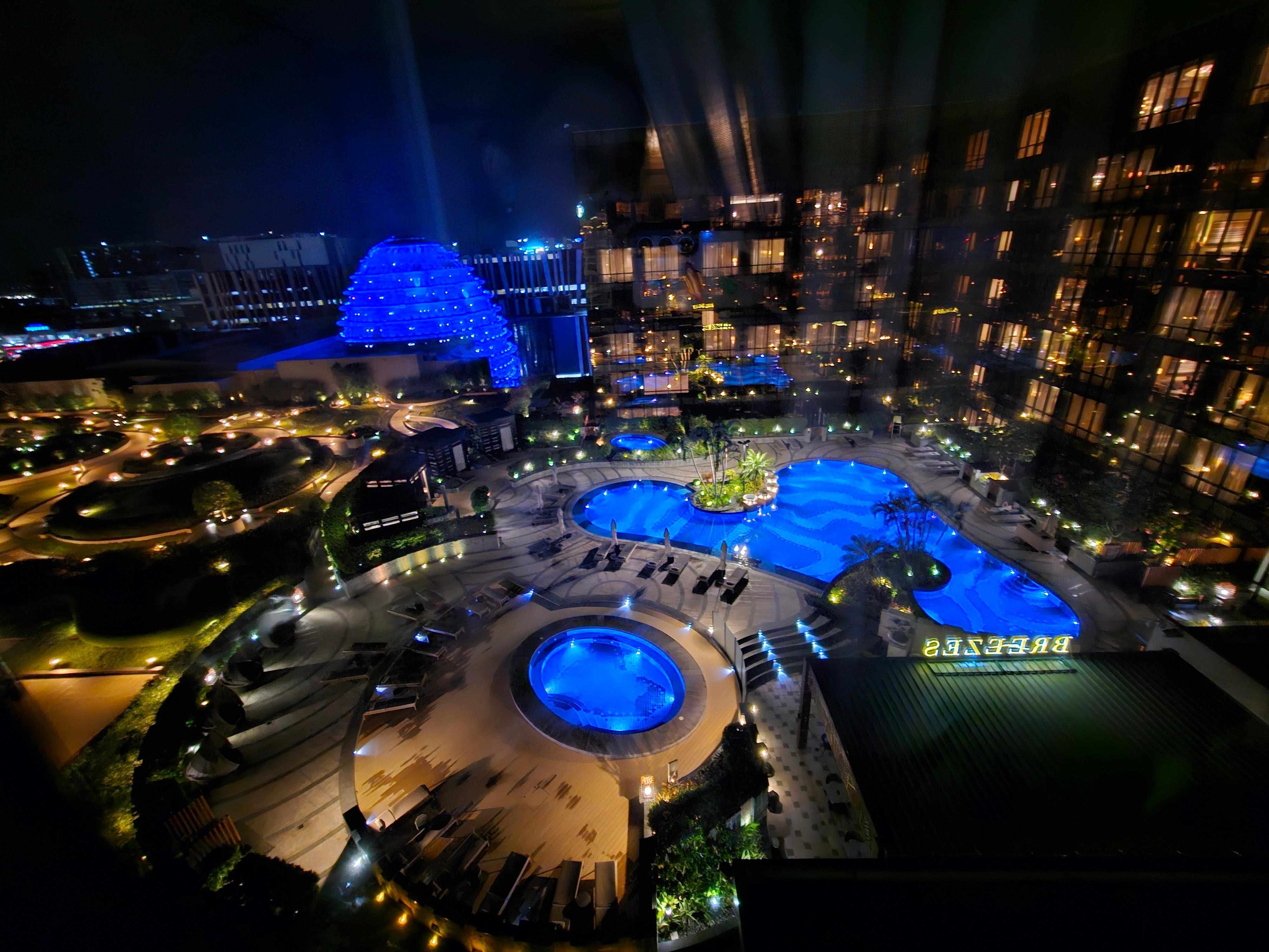 Night view from our room