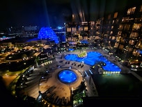 Night view from our room