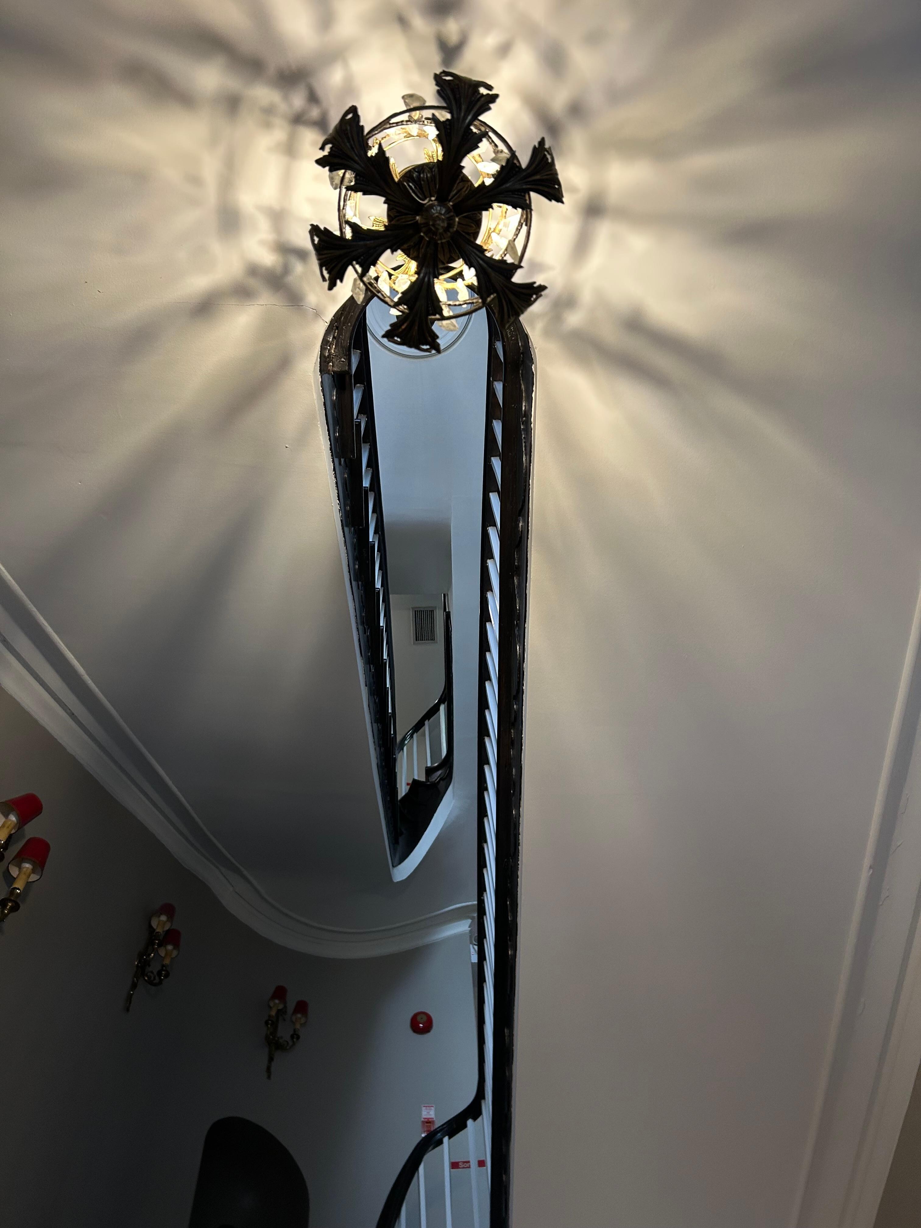 The view of the staircase from the foyer