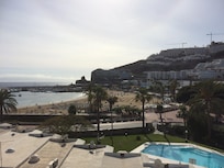 View from room to beach