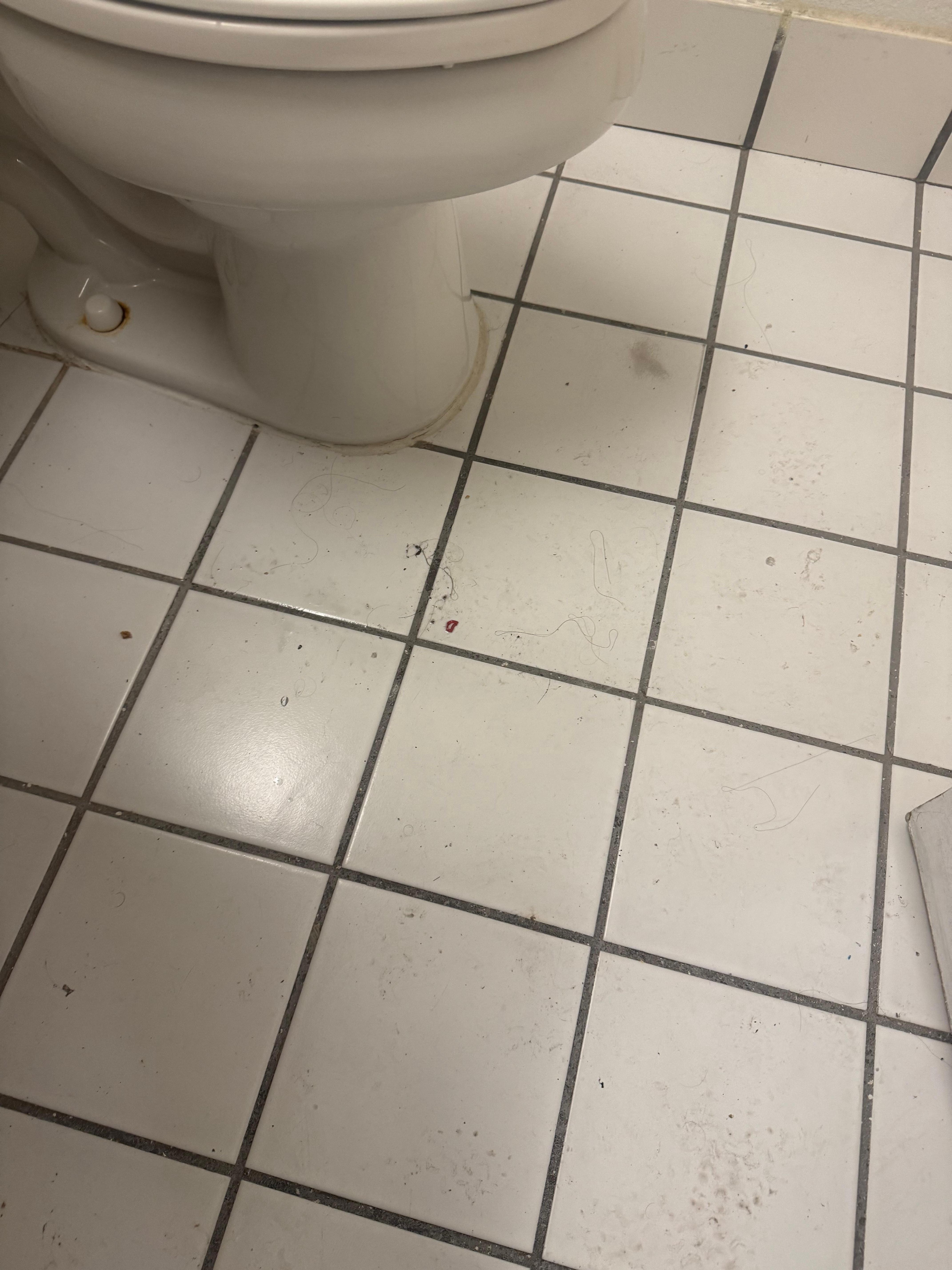 The bathroom dirty