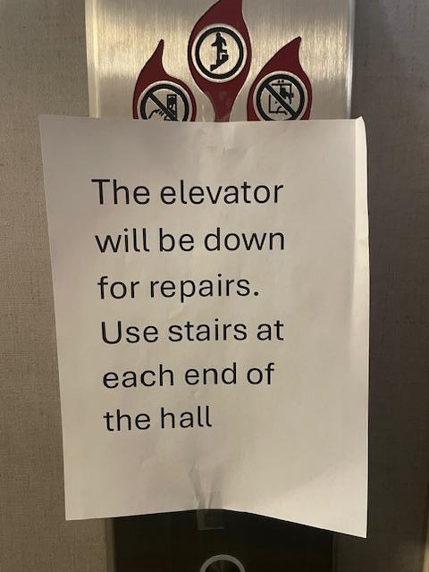 Elevator not working