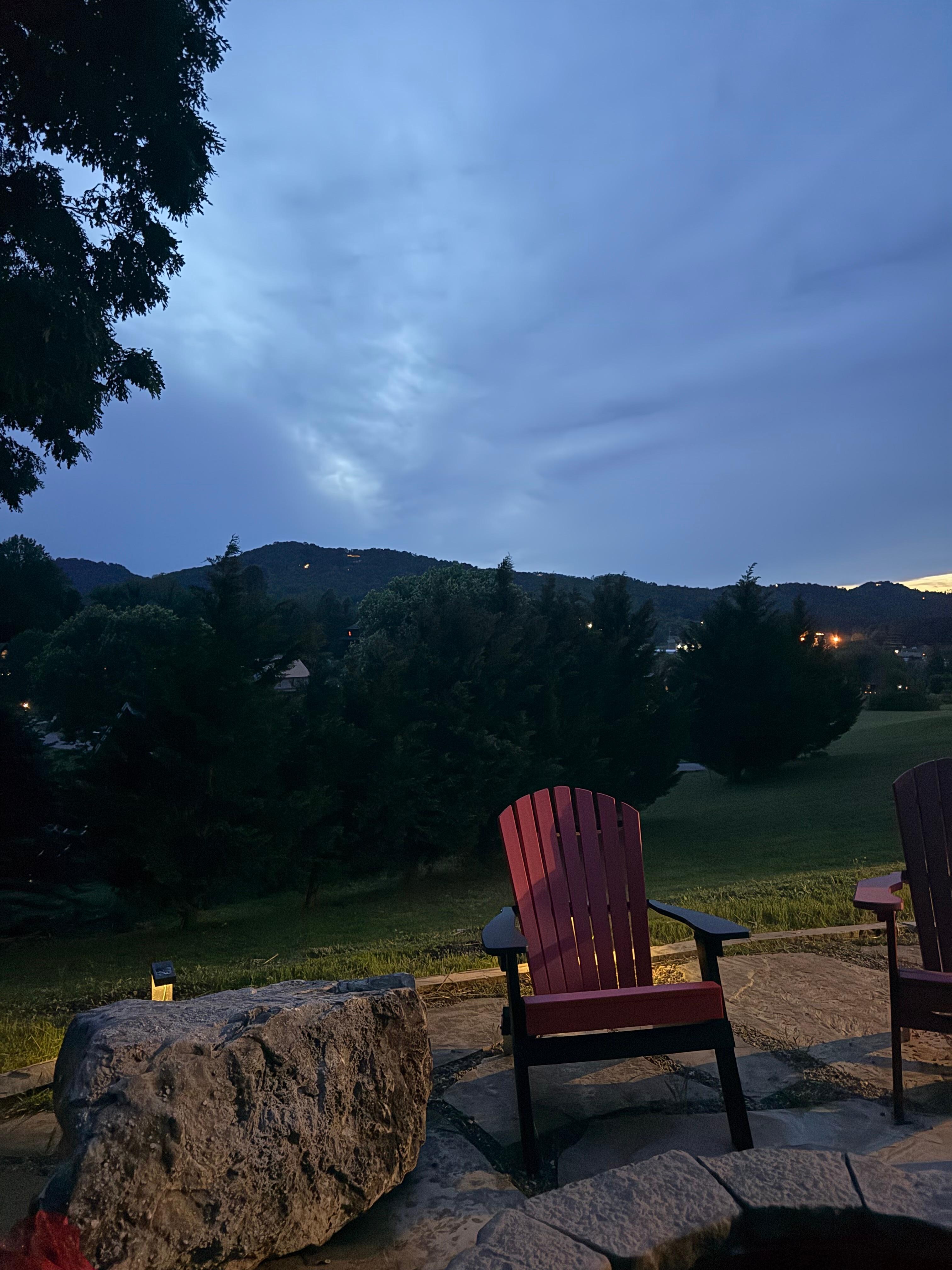 Sunset by the fire