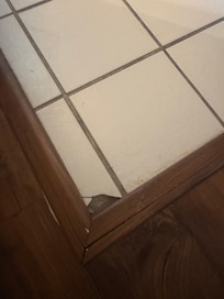 Several broken tiles