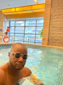 A deep in the pool