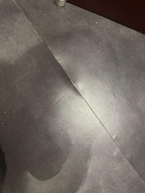 Uneven floorboard