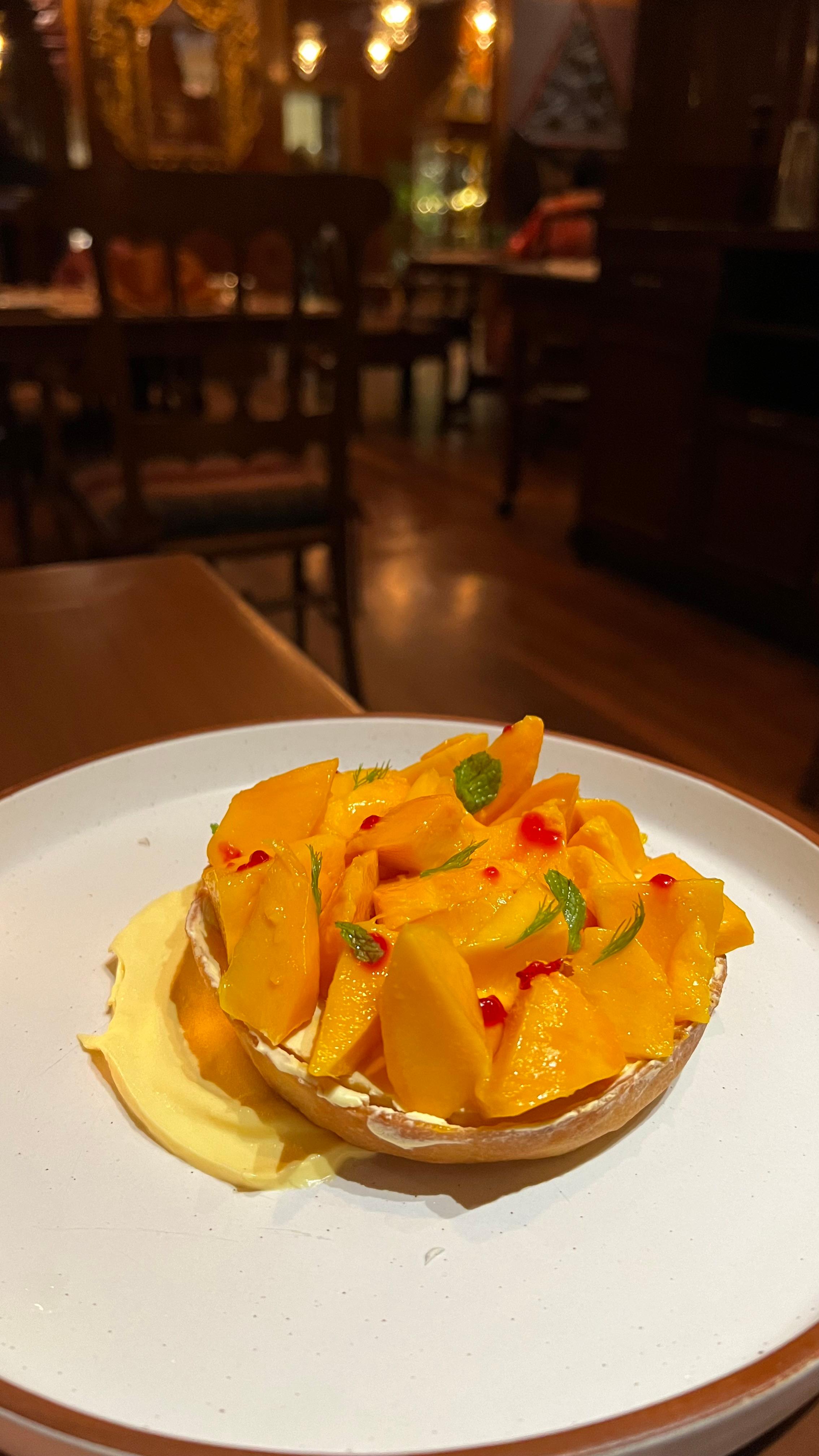 Mango tart at Baan Thai