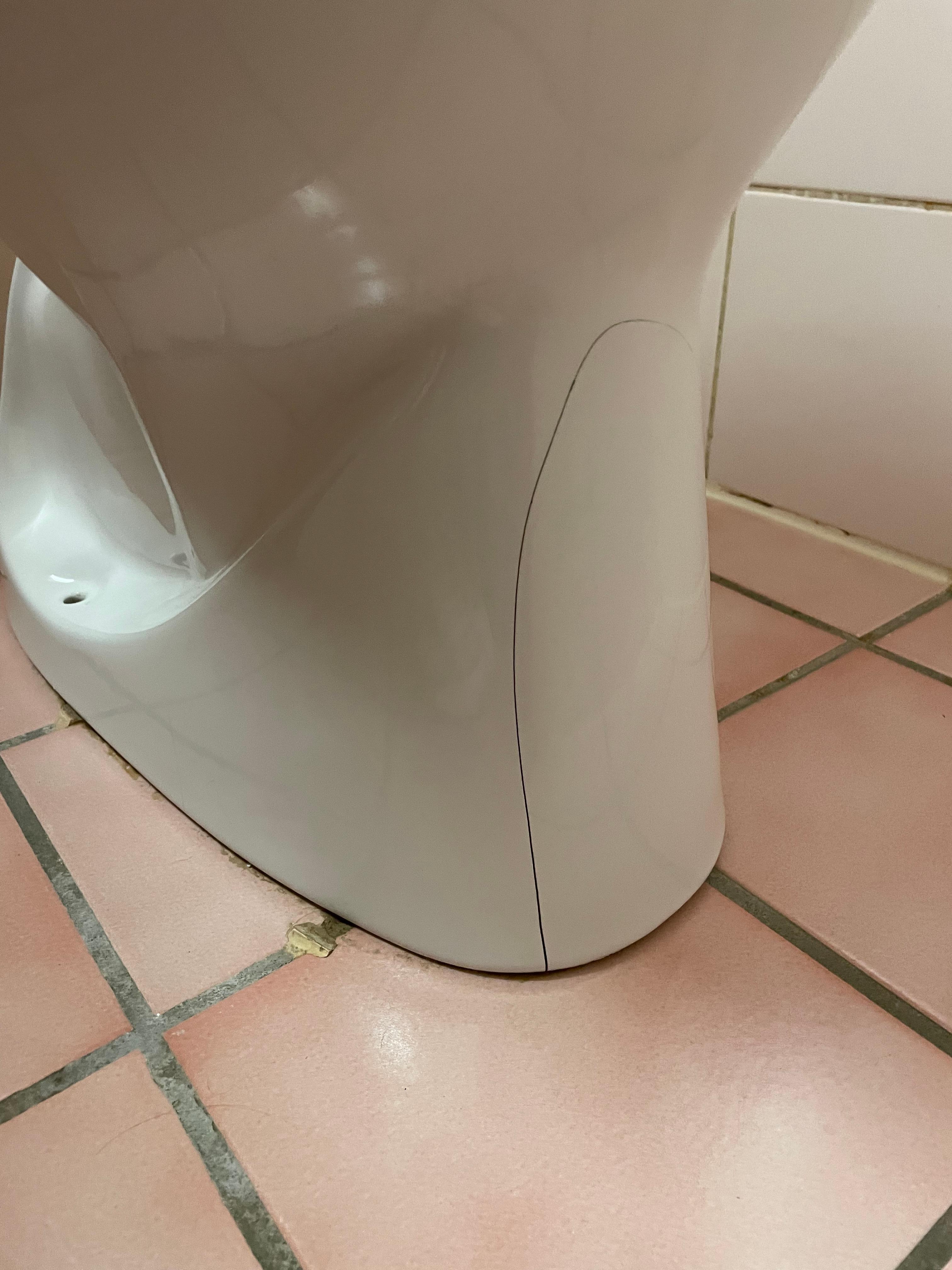 Cracked toilet 