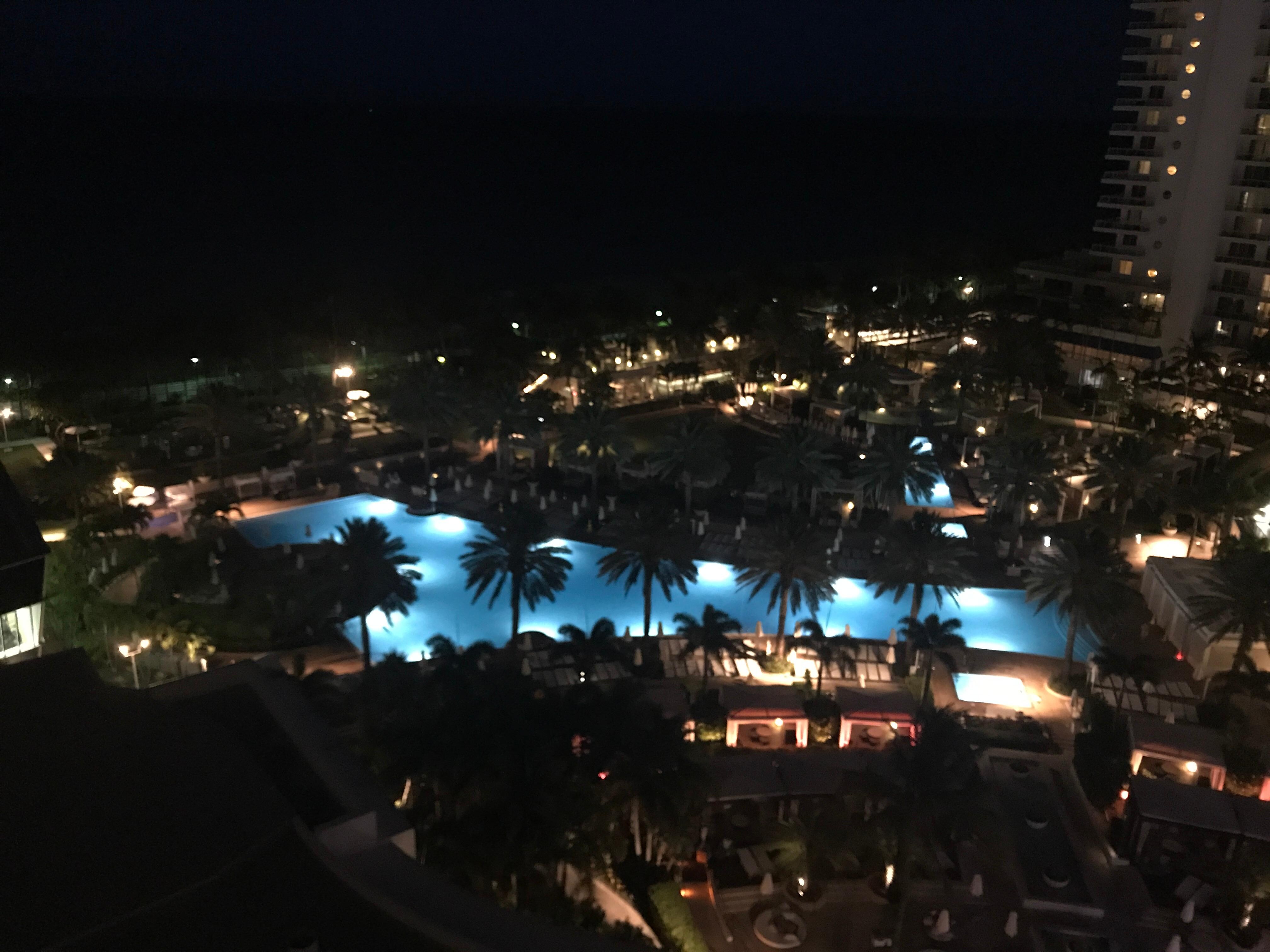 Night view from room