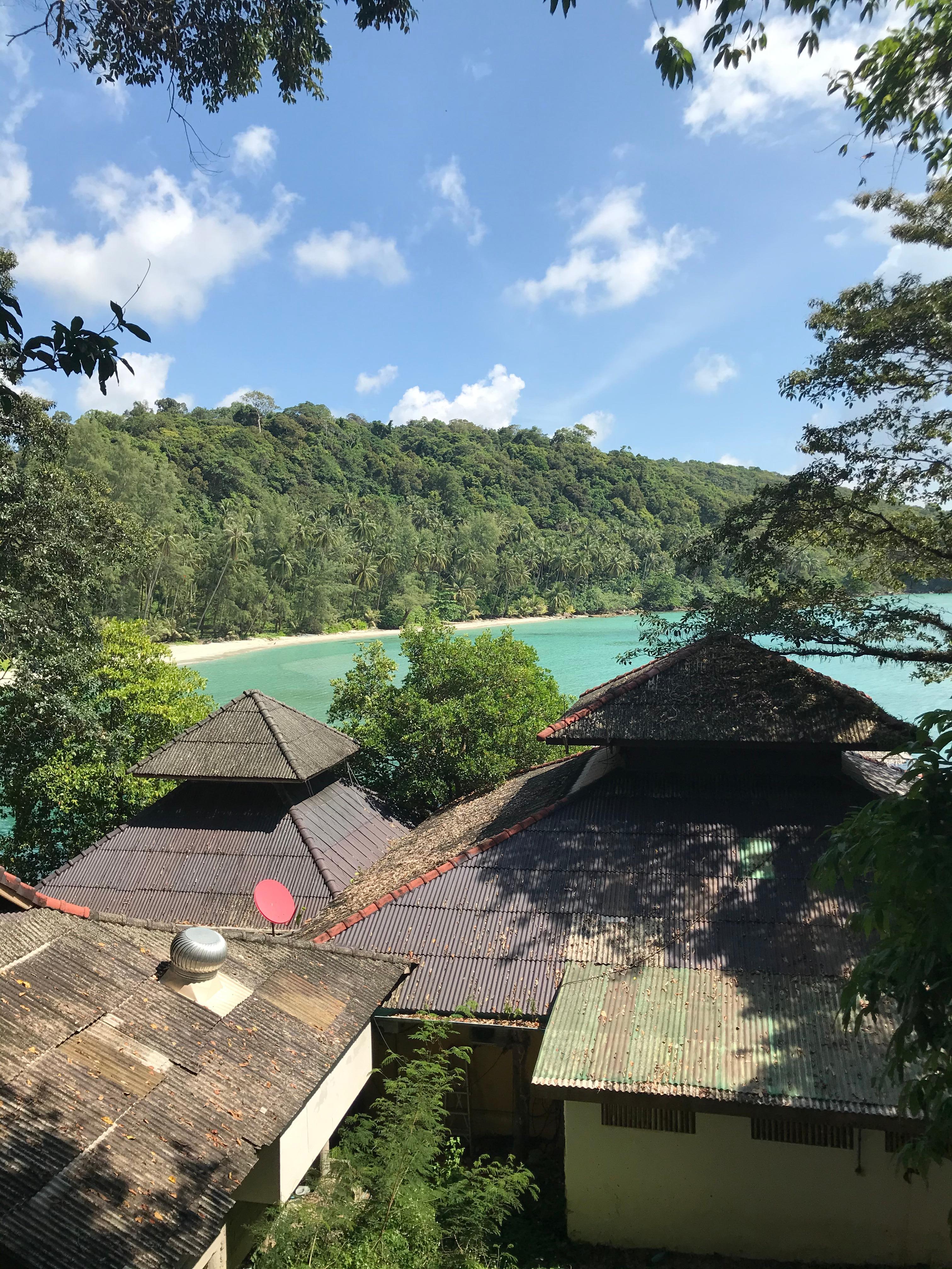 View from up top where our room was looking behind us. 