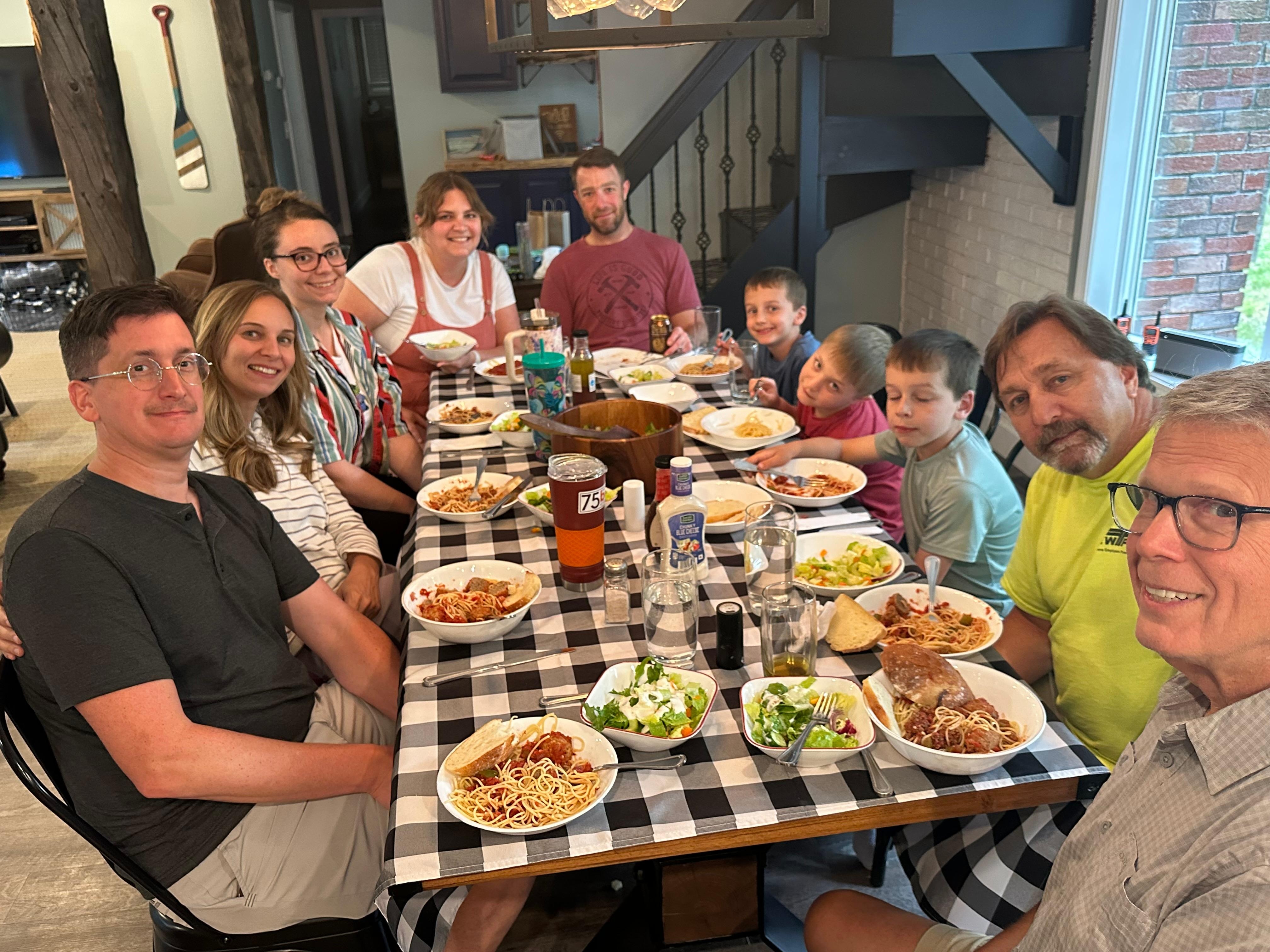 The house was perfect for our family, large open kitchen. dining and living spaces. 