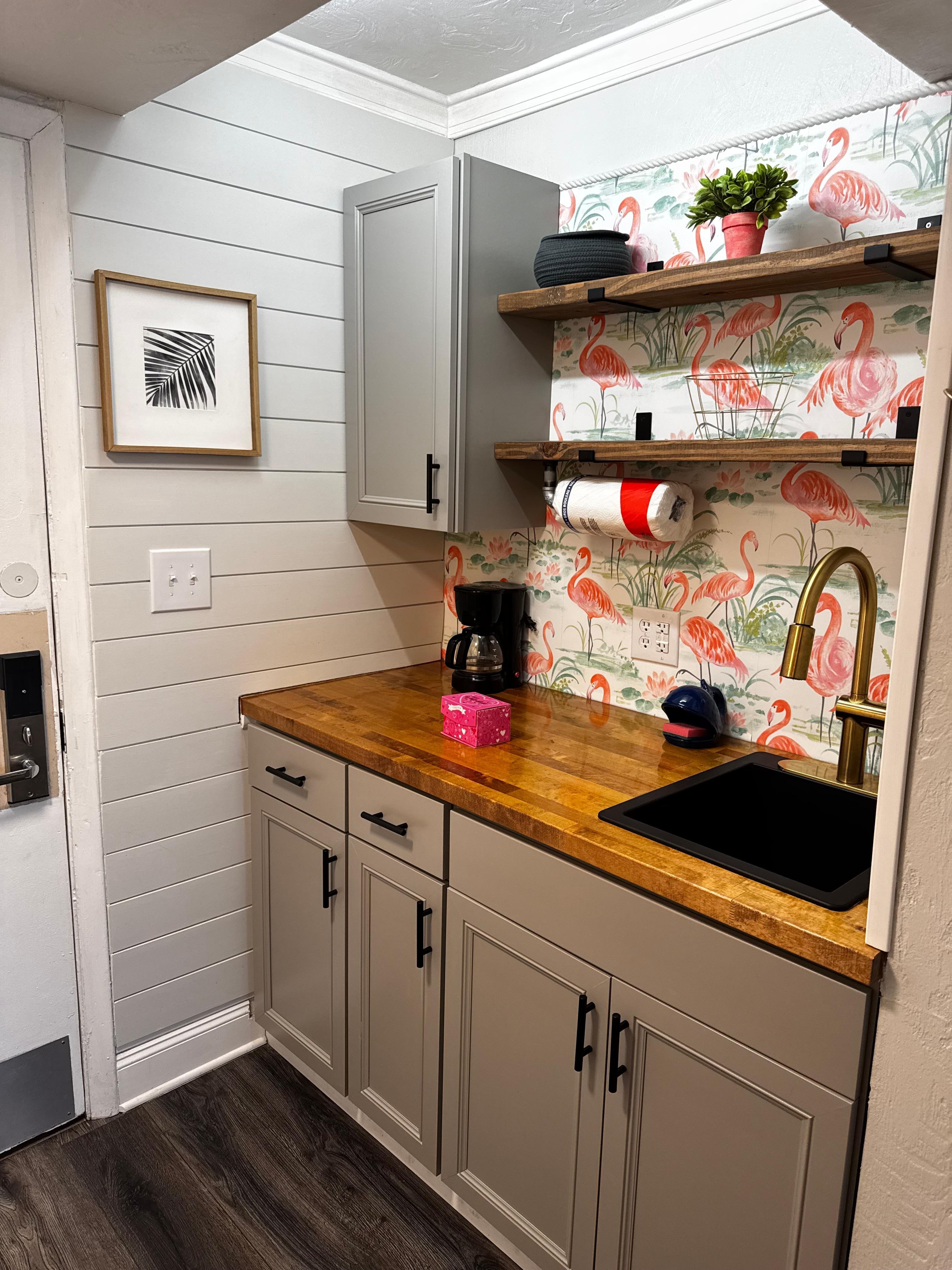 Kitchen (totally equipped! With a Valentine’s Day treat too!)