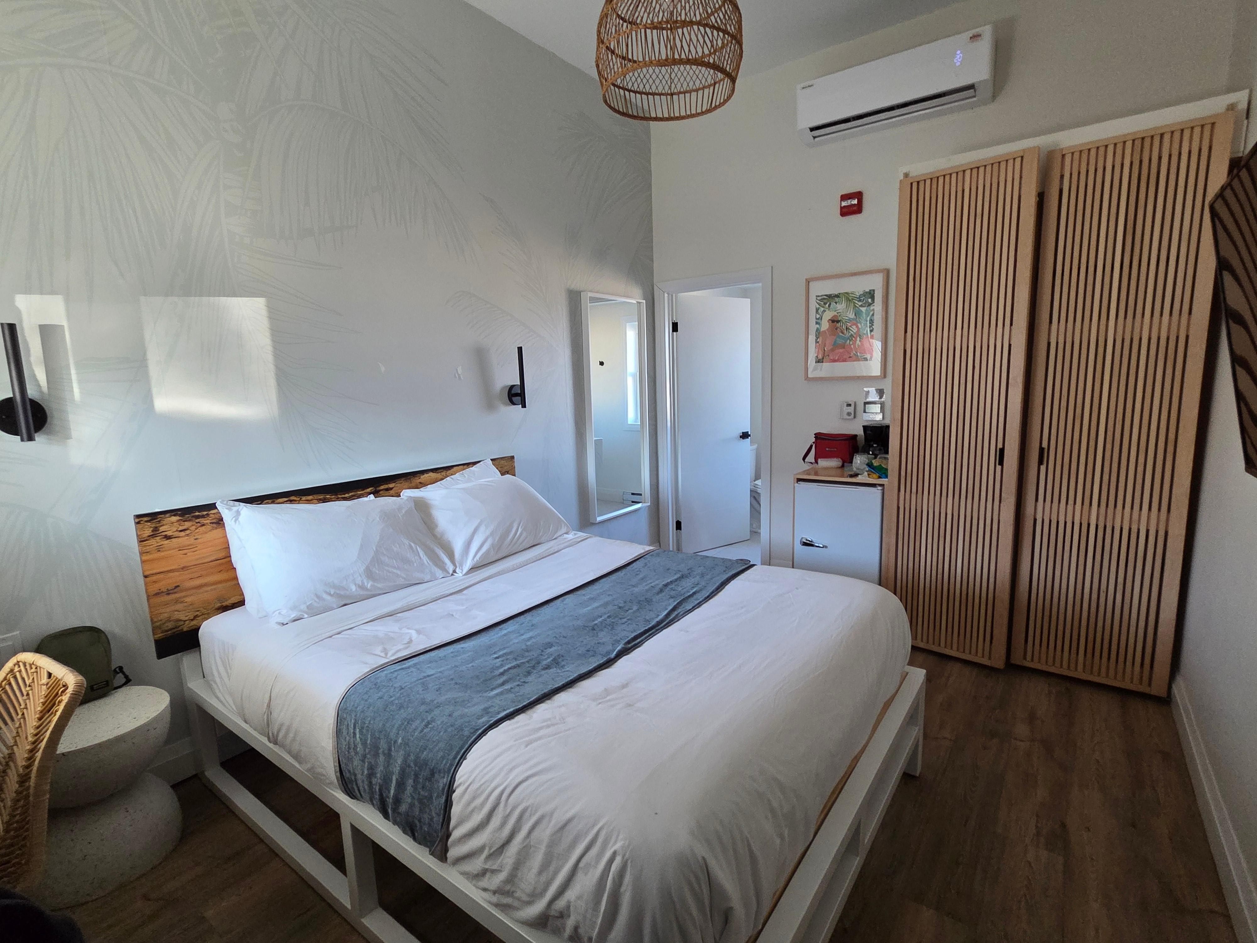 We were pleasantly surprised with the mini fridge in the room!