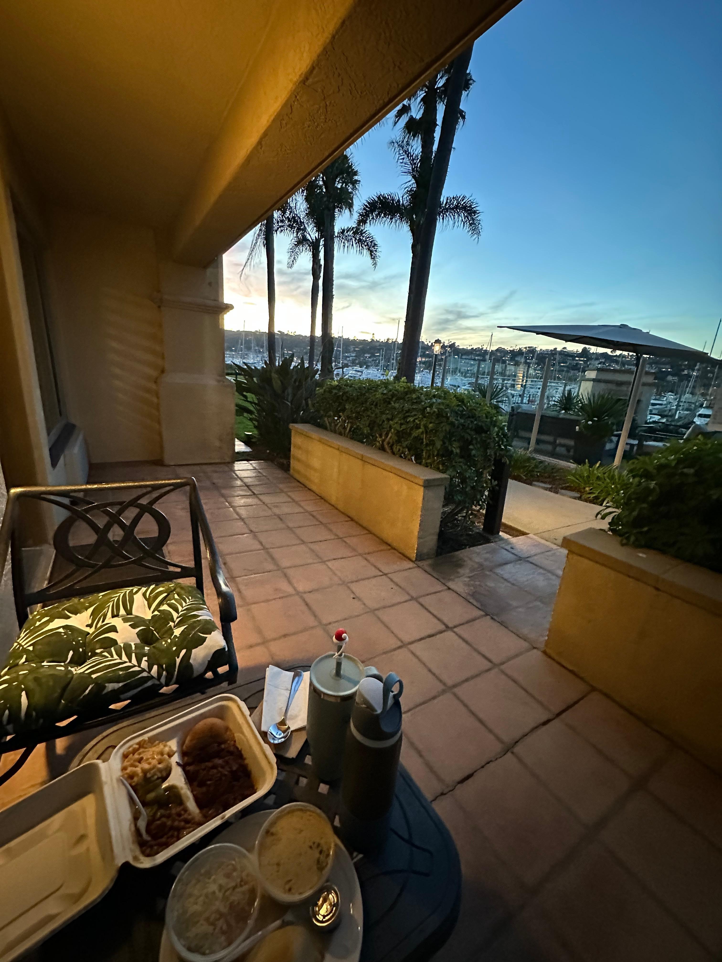 Nice space to have dinner on the patio